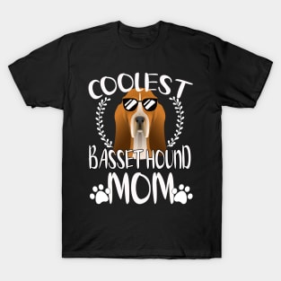 Glasses Coolest Basset Hound Dog Mom T-Shirt